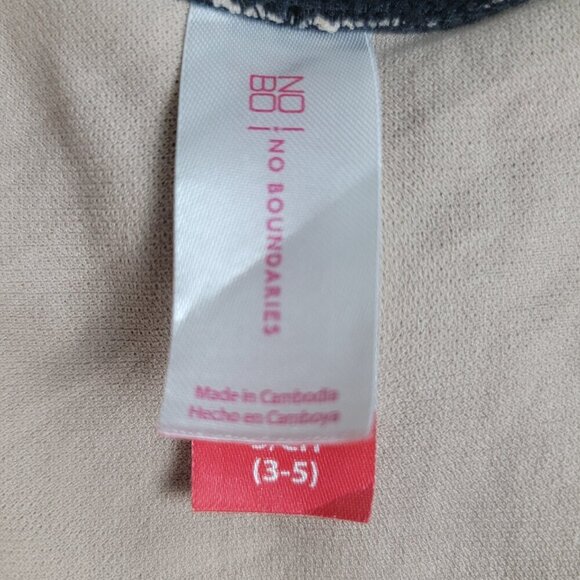 No Boundaries Lace Up One Piece Swimsuit Black Lined Padded Juniors S (3-5) - Picture 7 of 9